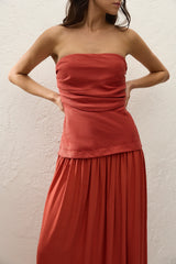 Hedy Maxi Dress Dusty Tomato - Final Sale