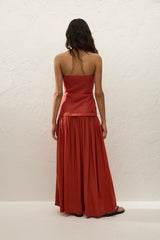 Hedy Maxi Dress Dusty Tomato - Final Sale