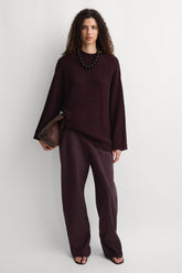 The Fisherman Knit Jumper Prune