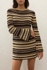 Micah Mini Dress Carob Wheat - Final Sale
