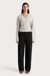 Frederikke Cashmere Sweater Grey Marle - Final Sale