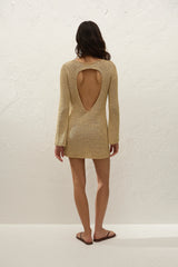Micah Mini Dress Wheat - Final Sale
