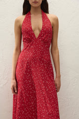 Jennah Midi Dress Linnea Dot Rosso