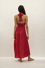 Jennah Midi Dress Linnea Dot Rosso