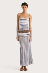 Citara Strapless Top Pale Blue Stripe - Final Sale