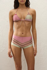 Arabella Bikini Top Barragan Stripe Dusty Mauve - Final Sale