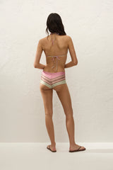 Olina Bikini Bottom Barragan Stripe Dusty Mauve - Final Sale