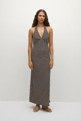 Soame Maxi Dress Espresso Geo - Final Sale