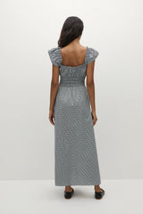 Janne Midi Dress Hanne Gingham Vintage Navy - Final Sale