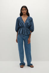 Sigrid Top Vintage Navy - Final Sale
