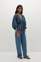 Sigrid Top Vintage Navy - Final Sale