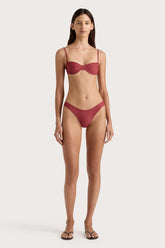 Bebe Bikini Bottom Wine - Final Sale
