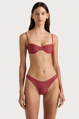 Bebe Bikini Bottom Wine - Final Sale