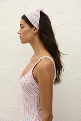 Lucia Head Scarf Fiori Stripe Palazzo - Final Sale