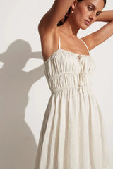 Shivka Mini Dress Plain Egg Shell - Final Sale