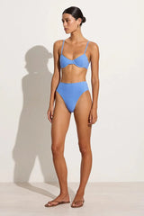 Citra Bikini Bottoms Sicilian Blue Towelling - Final Sale