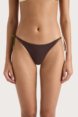 Yeva Bikini Bottom Verte Multi - Final Sale