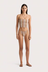 Jean Swim Top Terracotta Stripe - Final Sale