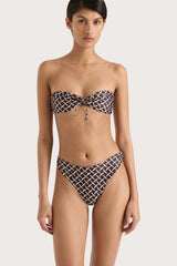 Henni Bikini Bottom Espresso Geo - Final Sale