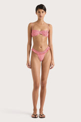 Esterel Bikini Bottom Gingham Red - Final Sale