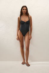 Dinard One Piece Lola Polka Dot Black Cream