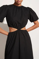 Alessandria Midi Dress Plain Black - Final Sale