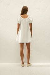 Galle Mini Dress Ixora Lace White