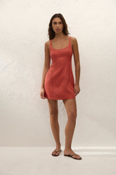 Sanne Mini Dress Dusty Tomato - Final Sale