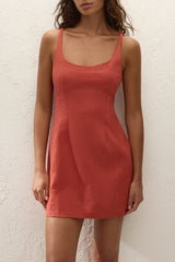 Sanne Mini Dress Dusty Tomato - Final Sale