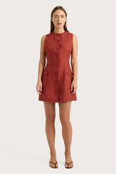 Jane Mini Dress Garnet - Final Sale