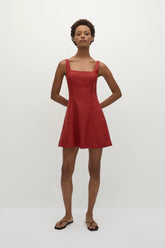 Felice Mini Dress Deep Red - Final Sale