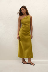 Jomana Midi Dress Olive - Final Sale