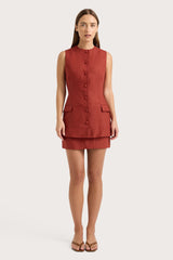 Jane Mini Skirt Garnet - Final Sale