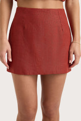 Jane Mini Skirt Garnet - Final Sale
