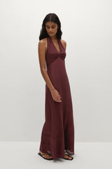 Jasmine Maxi Dress Bordeaux - Final Sale