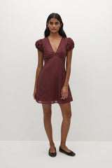 Ulla Mini Dress Bordeaux - Final Sale