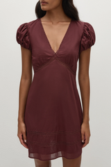 Ulla Mini Dress Bordeaux - Final Sale