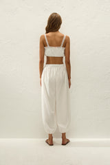 Maratea Pant Ixora Lace White