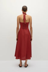 Marais Midi Dress Deep Red - Final Sale