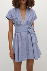 Lova Mini Dress Helle Stripe Vintage Navy - Final Sale