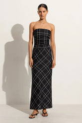 Setubal Top Letizia Check Black - Final Sale