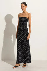 Setubal Top Letizia Check Black - Final Sale