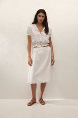 Santana Top Lucy Broderie White