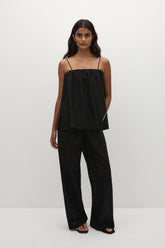 Navia Top Agnes Broderie Anglaise Black - Final Sale