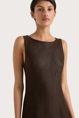 Lydie Maxi Dress Coffee - Final Sale