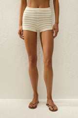 Duma Mini Shorts Ida Pointelle Vintage White