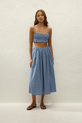Agora Skirt Vintage Blue Check