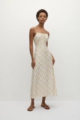 Phaedra Midi Dress Hazy Rose Canary - Final Sale