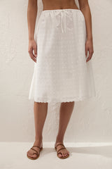 Santana Skirt Lucy Broderie White