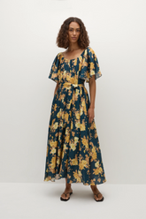 Belen Maxi Dress Nora Floral Navy - Final Sale